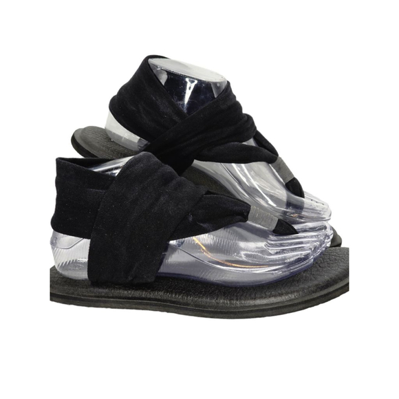 Sanuk Shoes - Sanuk Black & Gray Yoga Sling 2 Sandals Women's Size 7